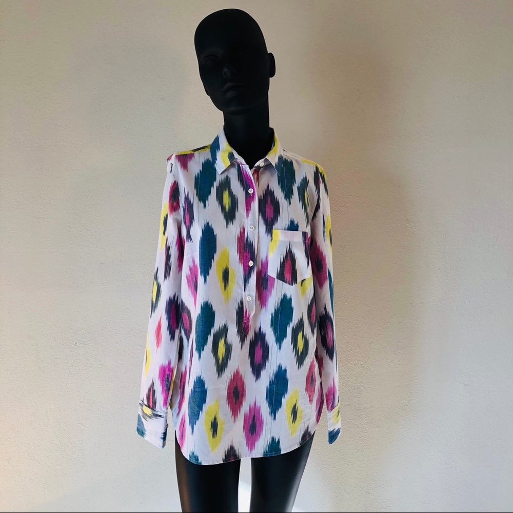 J. Crew Ikat Button Down - Size 0